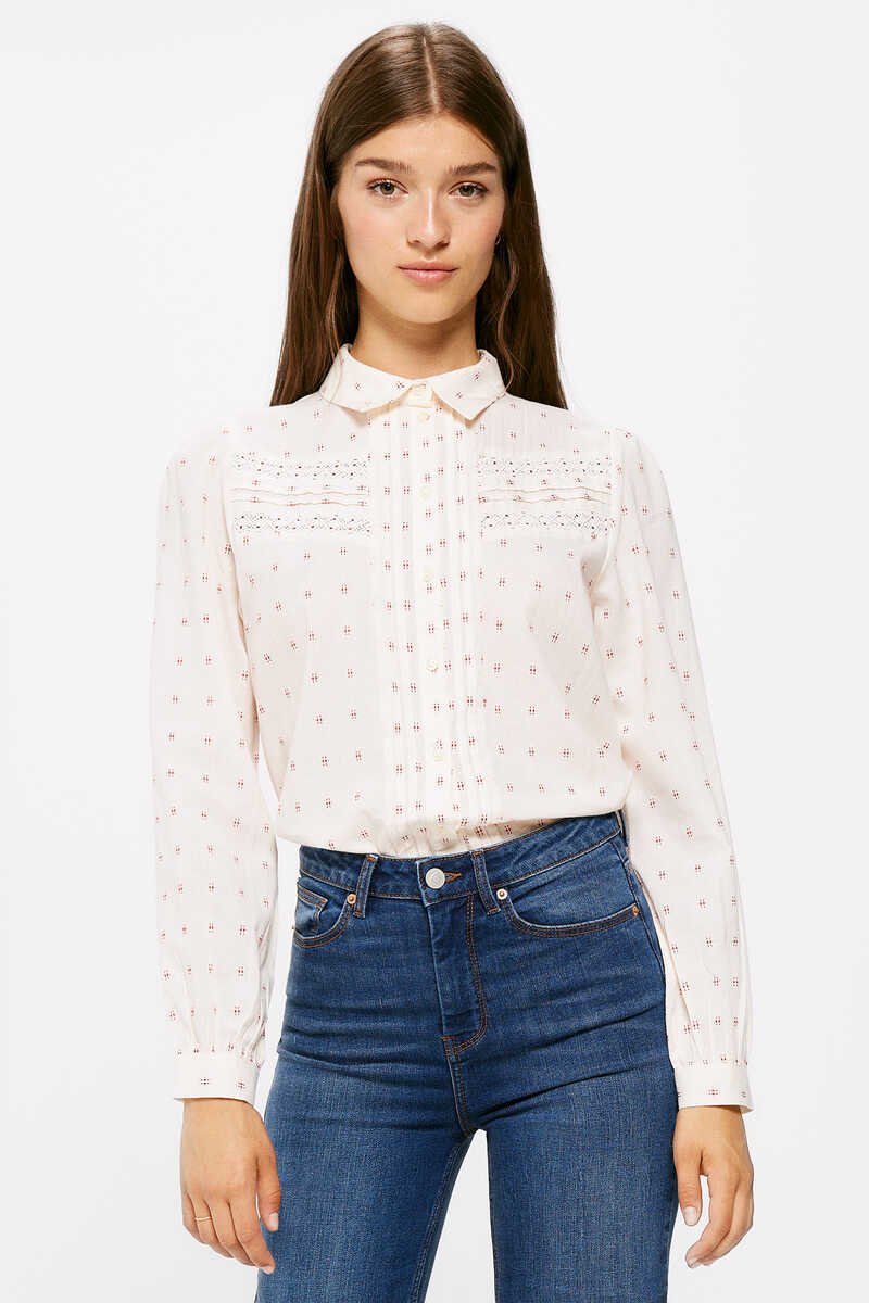 blusa dobby lace