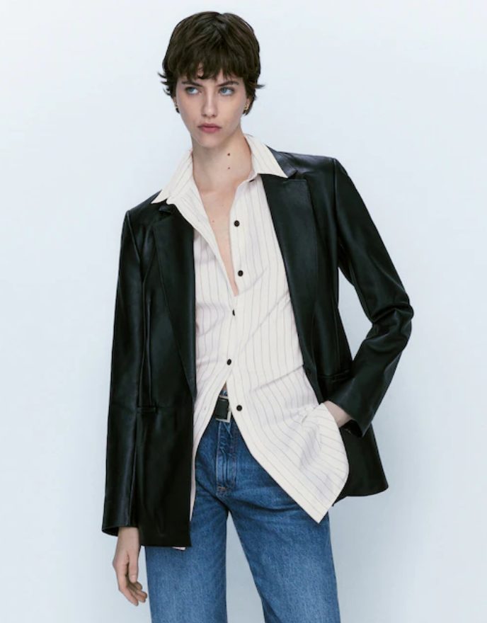camisa popelin rayas massimo dutti