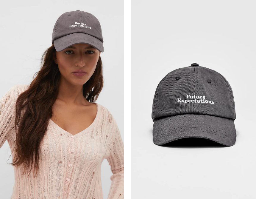 gorra mensaje stradivarius