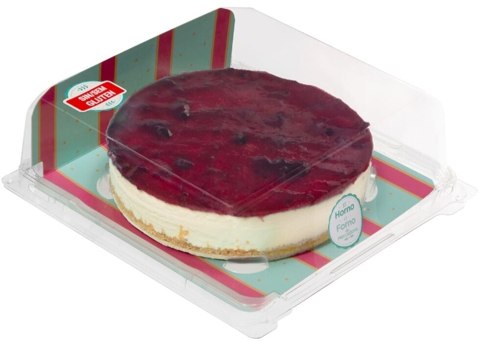 mousse de queso y arandanos