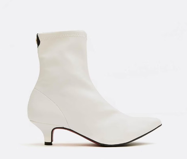 Botines de mujer lisos en blanco