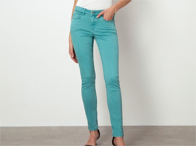 Jeans de Mujer de Color Ultraslim en Verde Erasmus