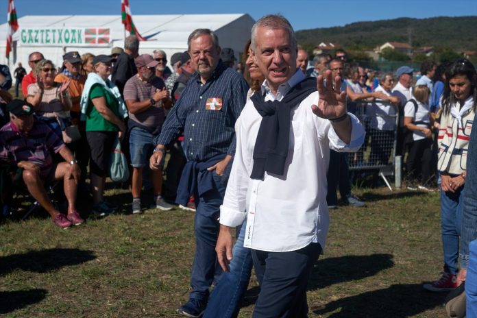 Urkullu en la fiesta del PNV en el Alderdi Eguna,