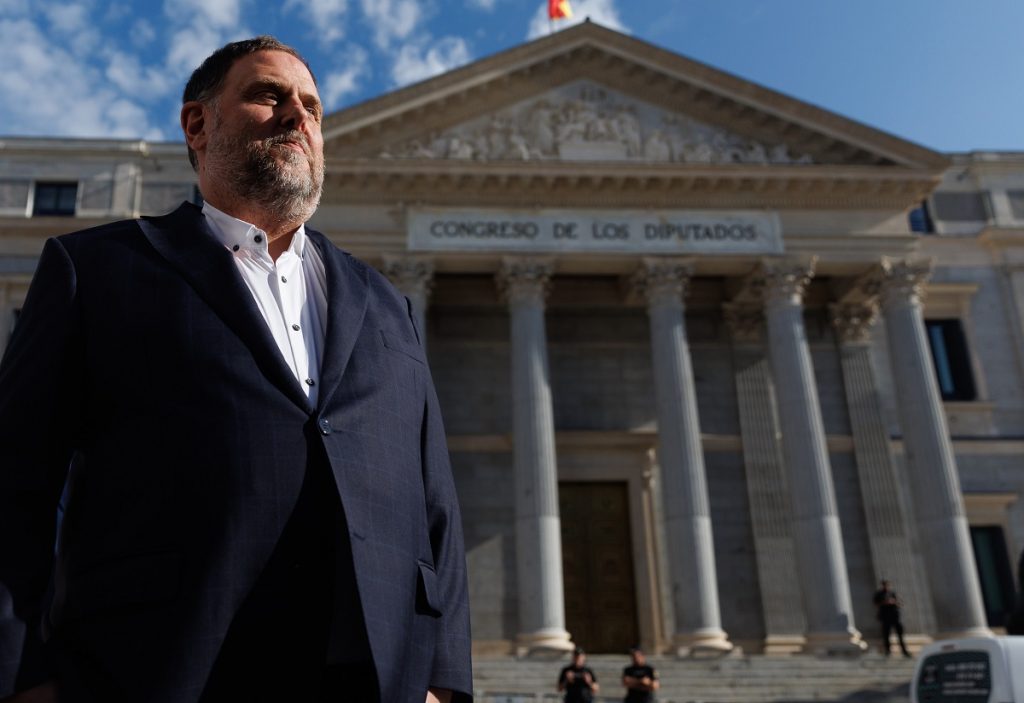 Oriol Junqueras, líder de ERC, vino a Madrid a celebrar "un día histórico"