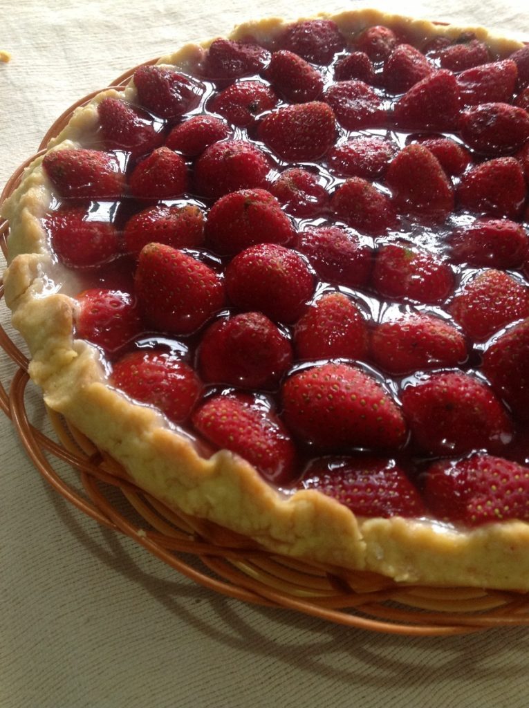 tarta de queso con frambuesas