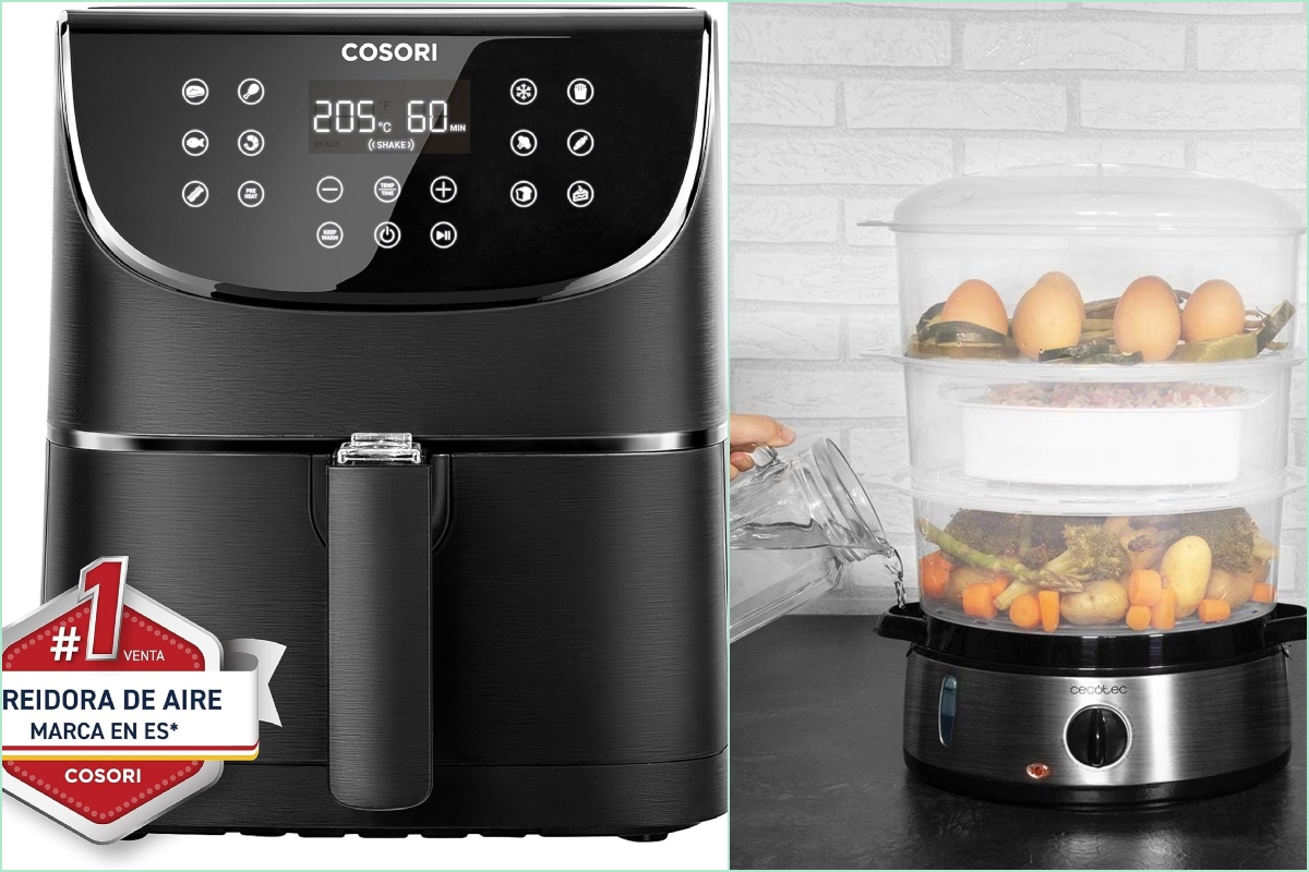 Freidoras de aire, vaporeras y más Amazon te da la solución para cuidar la alimentación y ahorrar en aceite