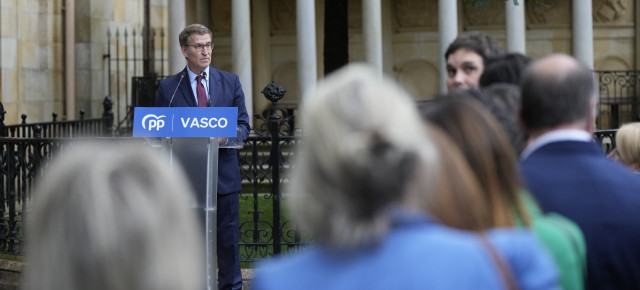 Feijóo, en un acto del PP Vasco