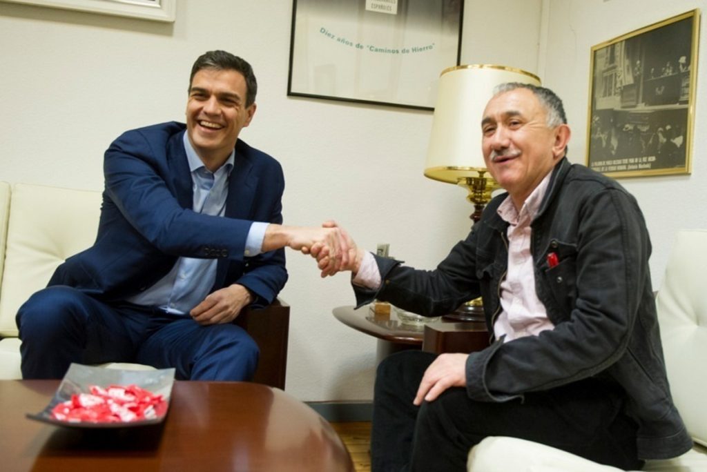 El Supremo rompe el blindaje de UGT y CC OO en las instituciones 1 Moncloa Josep María Álvarez y Pedro Sánchez, líder de UGT y presidente del Gobierno en funciones hablarán de amnistía