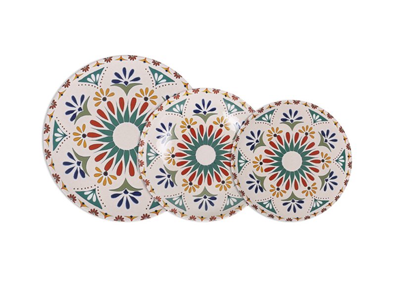 VAJILLA 12 PIEZAS REDONDAS DE GRES COIMBRA SANTA CLARA