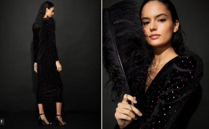 El Corte Inglés vestido Sfera terciopelo cristales