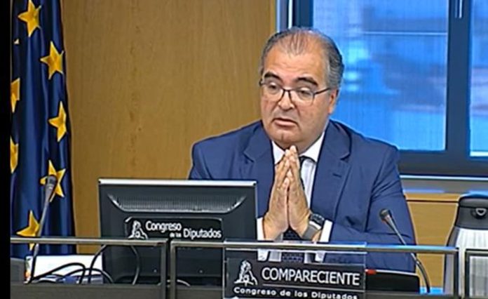 Ángel Ron, expresidente Popular Popular, en su comparecencia en el Congreso