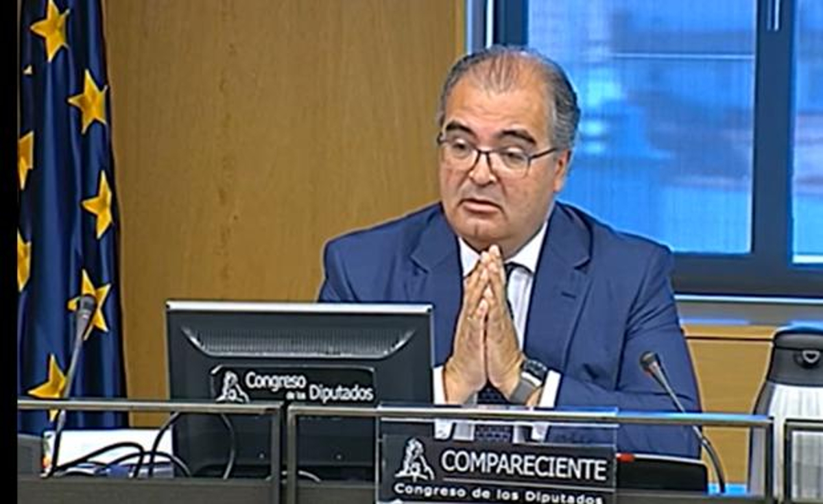 Ángel Ron, expresidente Popular Popular, en su comparecencia en el Congreso