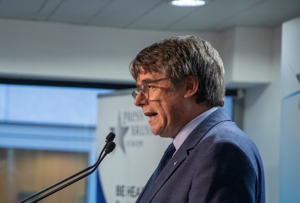 Carles Puigdemont, líder de Junts, no firma el acuerdo con el PSOE