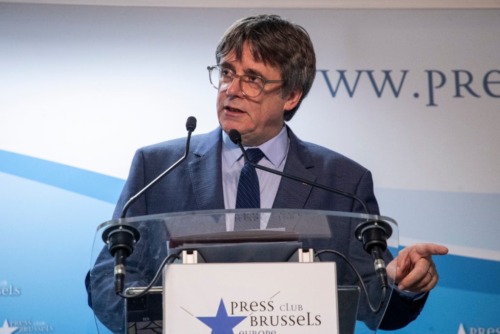 Carles Puigdemont, líder de Junts, no firma el acuerdo con el PSOE