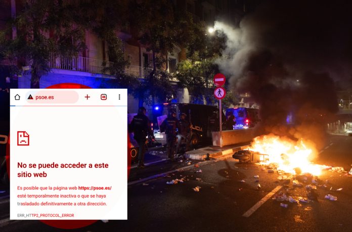 El PSOE sufre un ciberataque en plenas protestas contra la amnistía