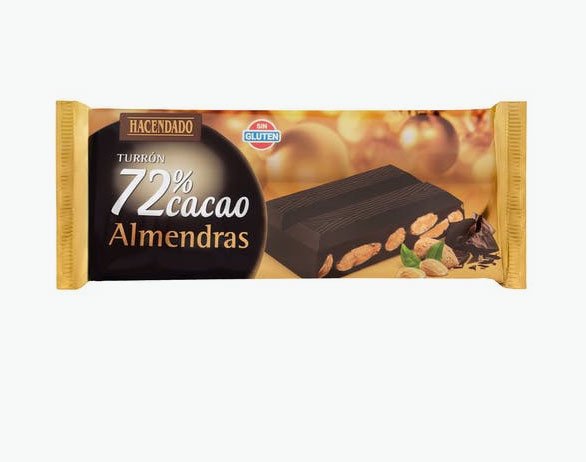 turron chocolate negro almendras