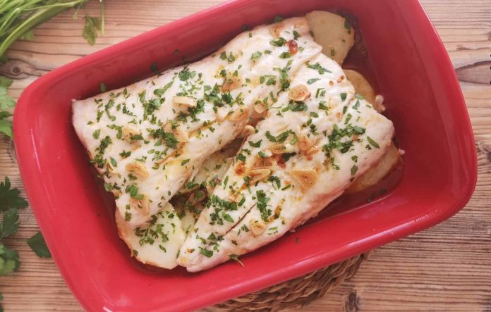 receta navideña de merluza de Martín Berasategui