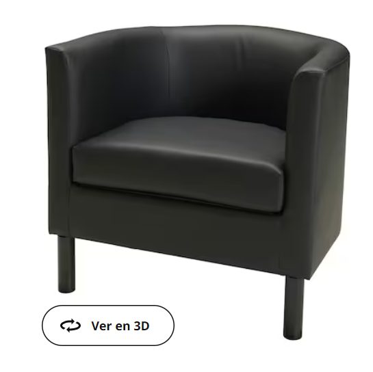 sillon negro efecto cuero