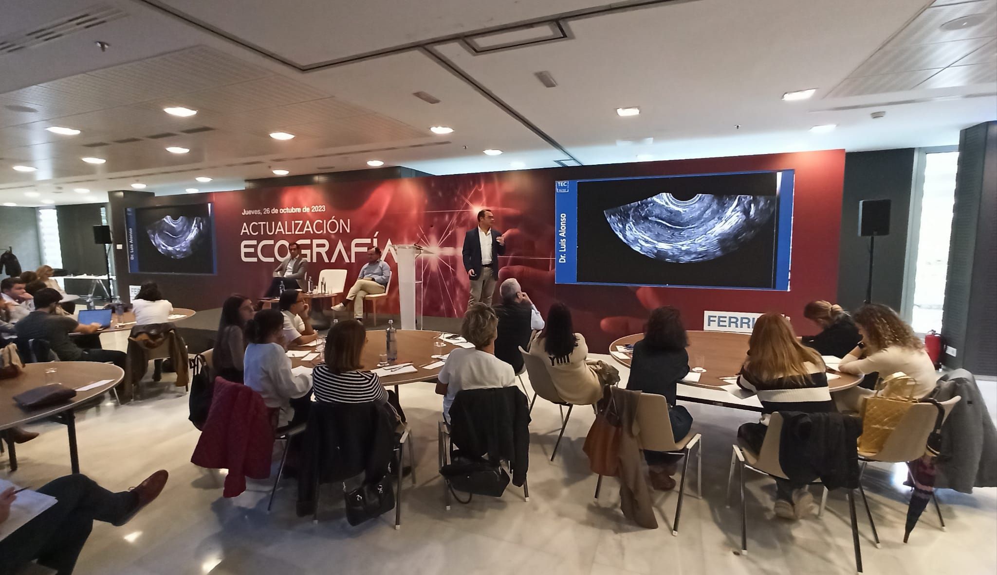 Doctores Alonso Orozco y Alcazar en la Jornada Actualizacion Ecografia Moncloa