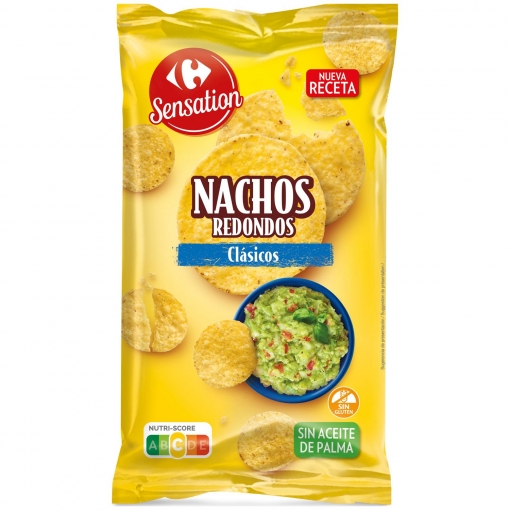 Nueva opción, más ahorro: Carrefour reemplaza Doritos por irresistibles nachos, ¡disfruta del sabor y ahorra 1,80 euros! 1 Moncloa Nachos redondos clasicos Sensation Moncloa