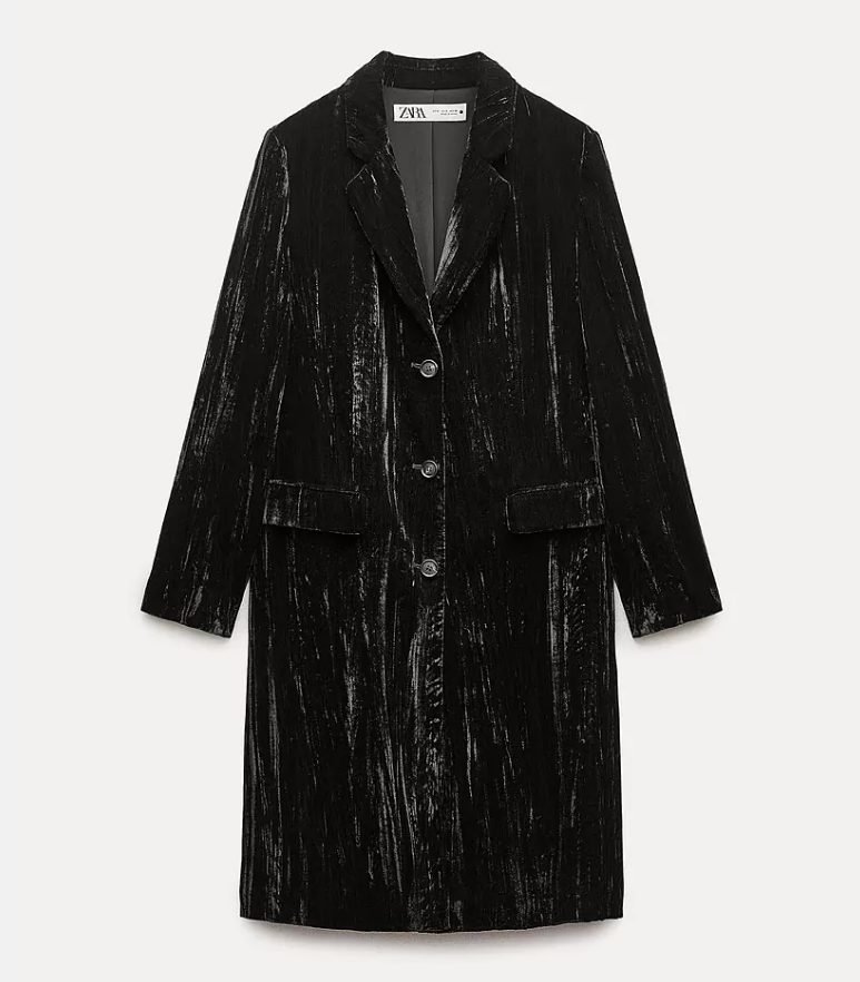 abrigo terciopelo zara
