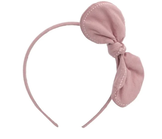 diadema lazo rosa