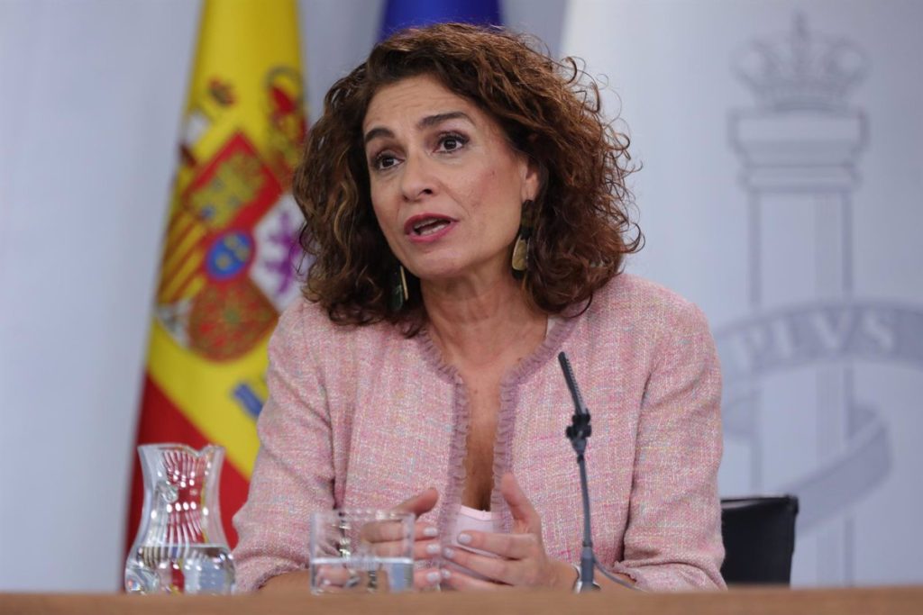 La ministra de Hacienda, María Jesús Montero
