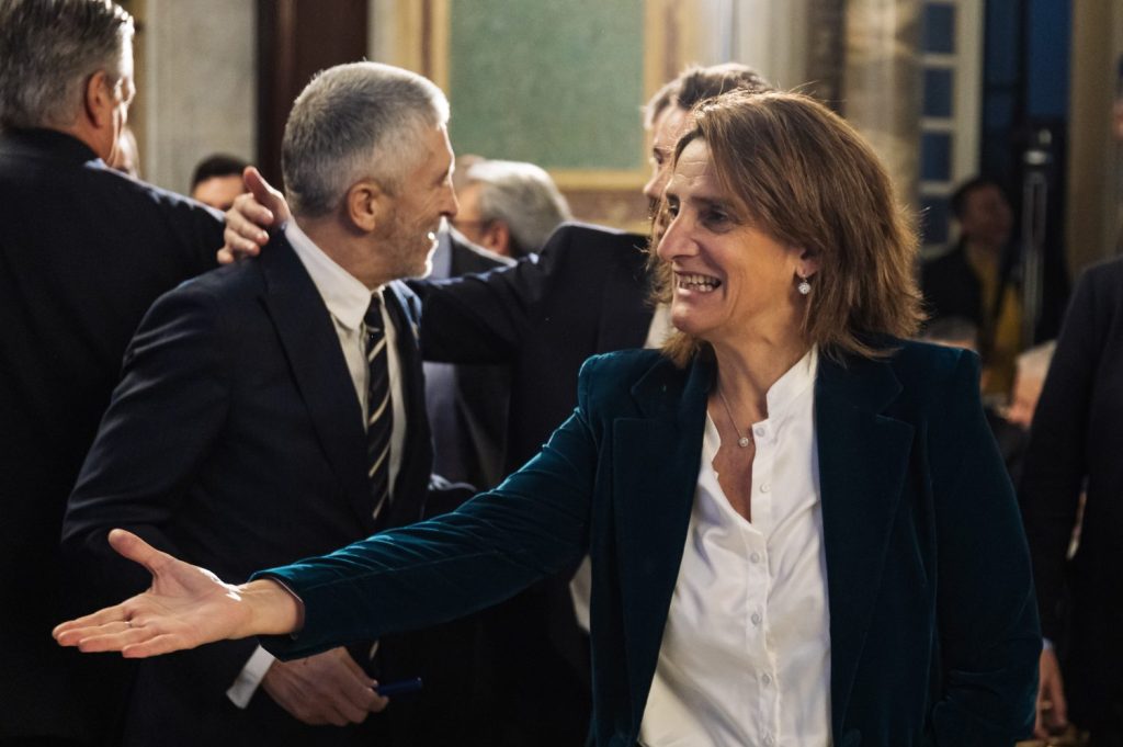 La vicepresidenta tercera  y ministra de la Transición Ecológica ataca al juez García-Castellón