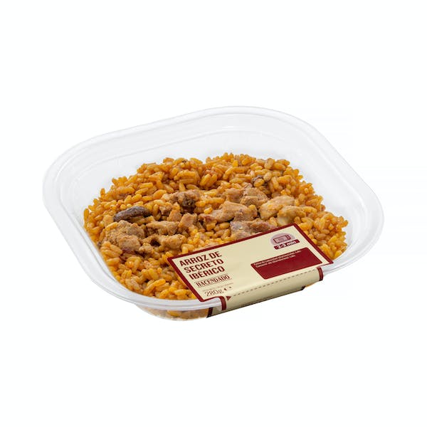 Arroz de secreto iberico con setas Hacendado Moncloa