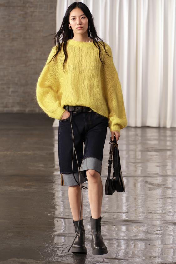 Presume de tipazo con 5 bermudas largas de Zara, cómodas y trendy esta primavera 2 Moncloa Bermuda denim relaxed Capri tiro alto ZW Collection Moncloa
