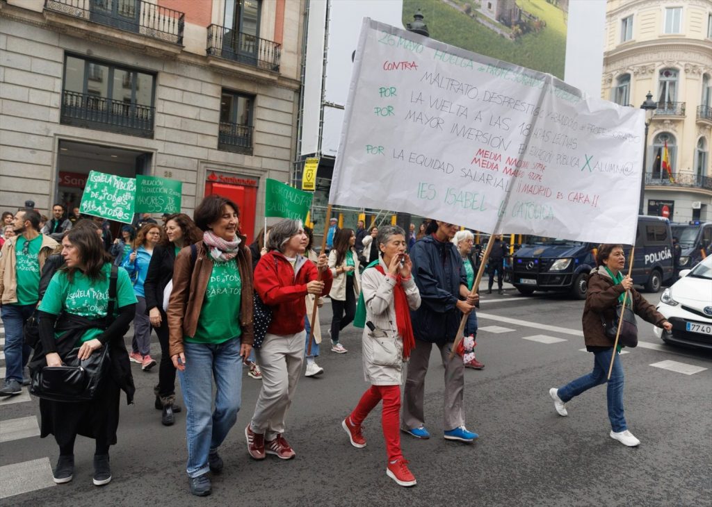 Así será la huelga de profesores de la Comunidad de Madrid | Foto: Europa Press