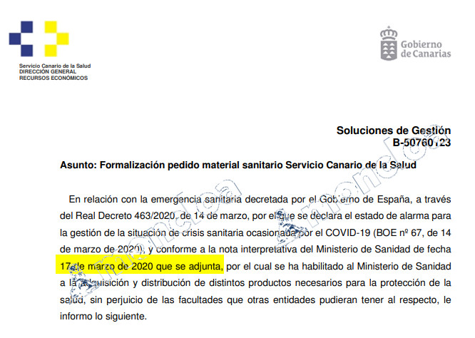 Uno de los contratados adjudicados por el Gobierno autonómico de Ángel Víctor Torres a Soluciones de gestión y apoyo a empresas