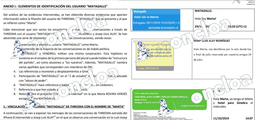 Marta Rovira y su vinculación con el alias Matagalls, junto con una conversación con Alay