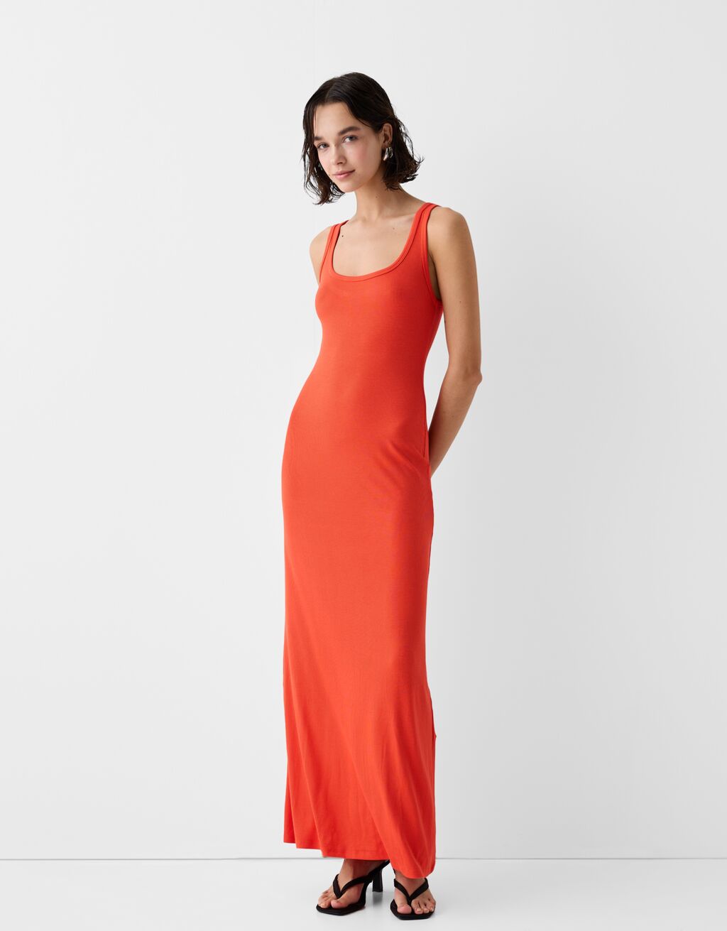 vestido rib tirantes