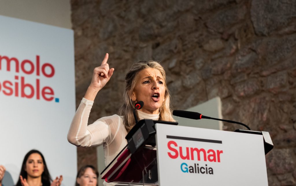 La vicepresidenta segunda y líder de Sumar, Yolanda Díaz, es también la máxima responsable del SEPE