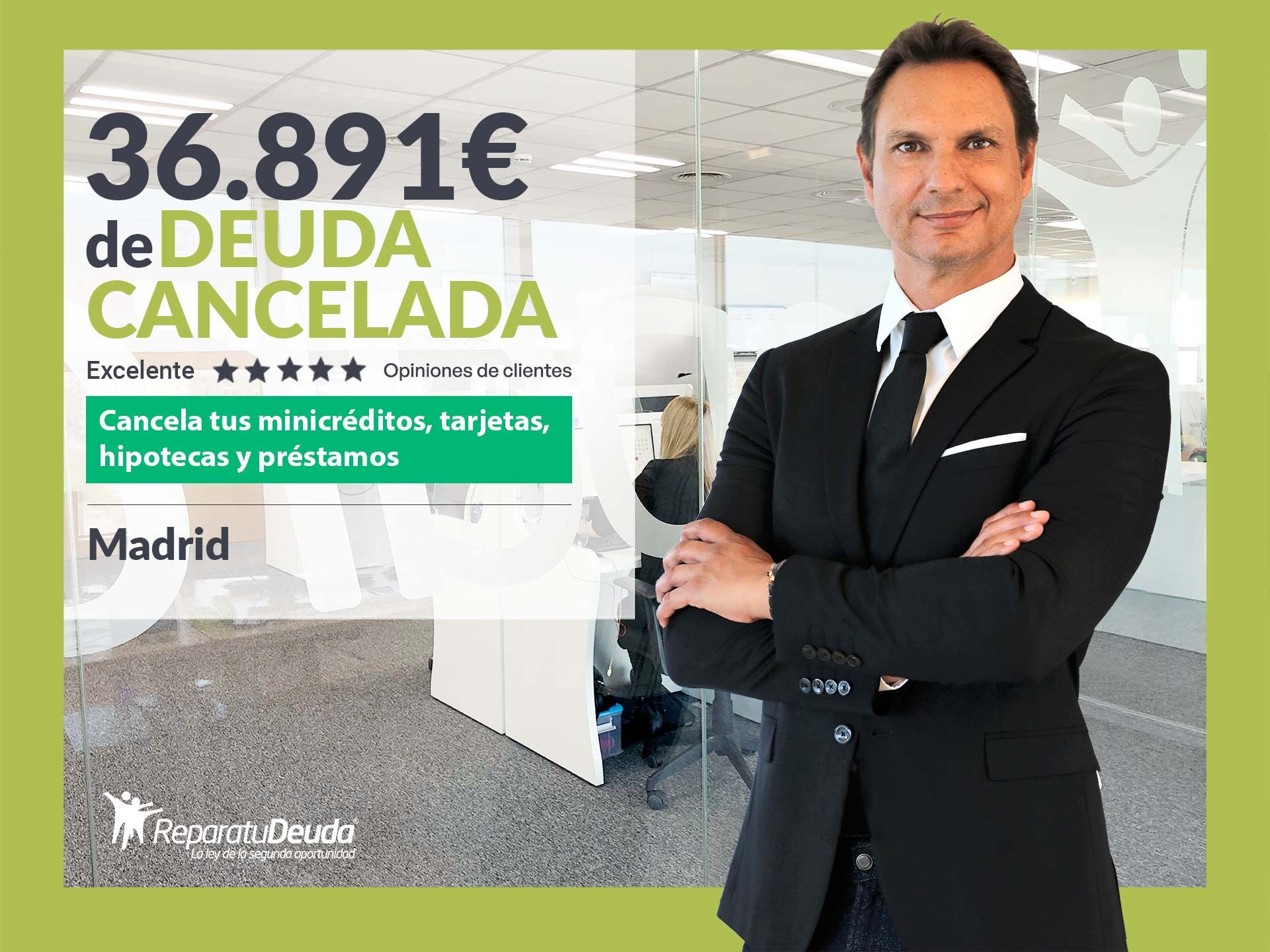 Repara tu Deuda Abogados cancela 36.891€ en Madrid con la Ley de Segunda Oportunidad 1 Moncloa Repara tu Deuda Abogados cancela 36.891? en Madrid con la Ley de Segunda Oportunidad