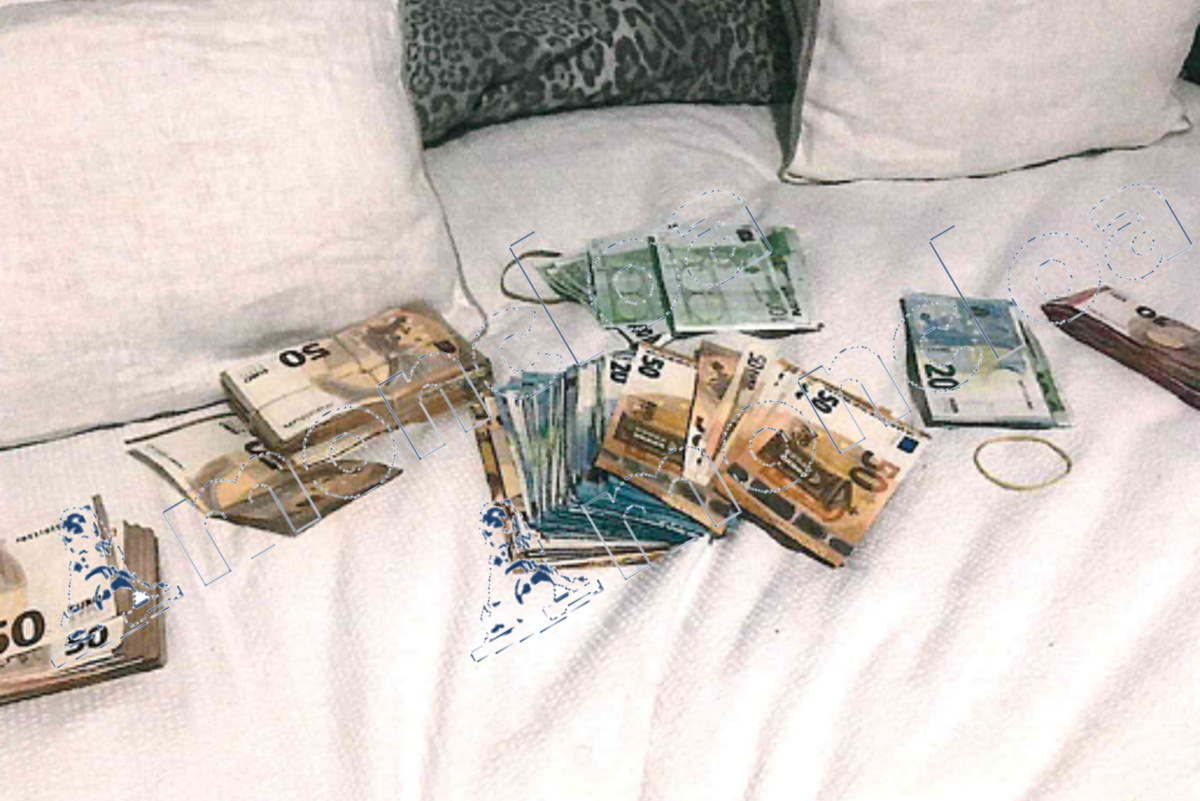Los billetes en efectivo incautados a Koldo en uno de los registros de la Guardia Civil
