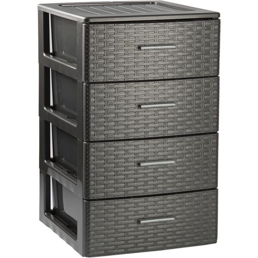 cajonera plastico mimbre carrefour