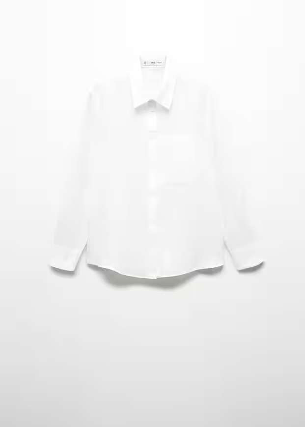 camisa blanca lino