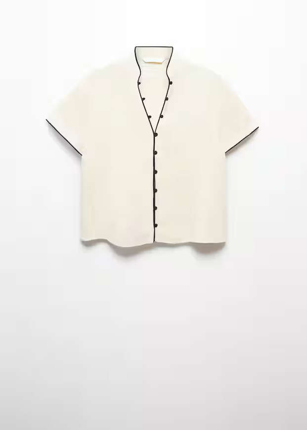 camisa botones mango