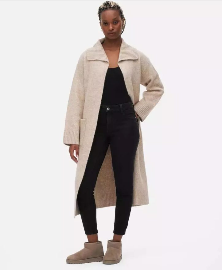 cardigan extralargo cinturon