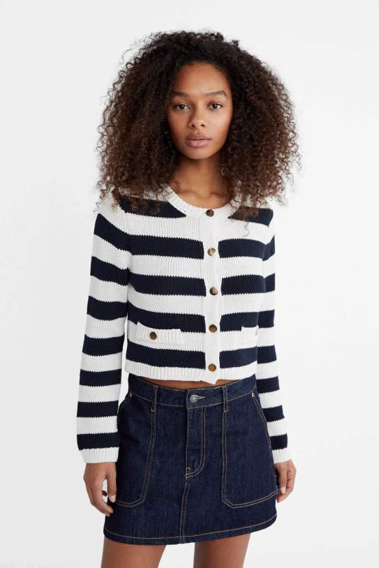 chaqueta stradivarius rayas