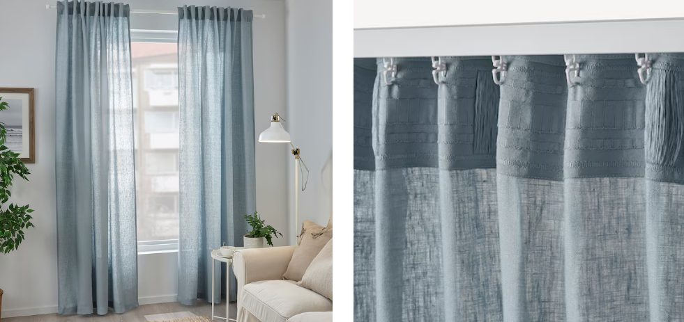 cortinas azul grisaceo ikea