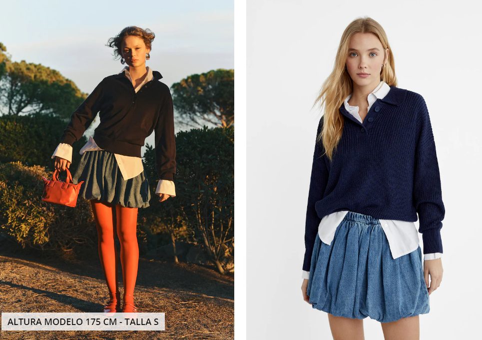 falda denim globo