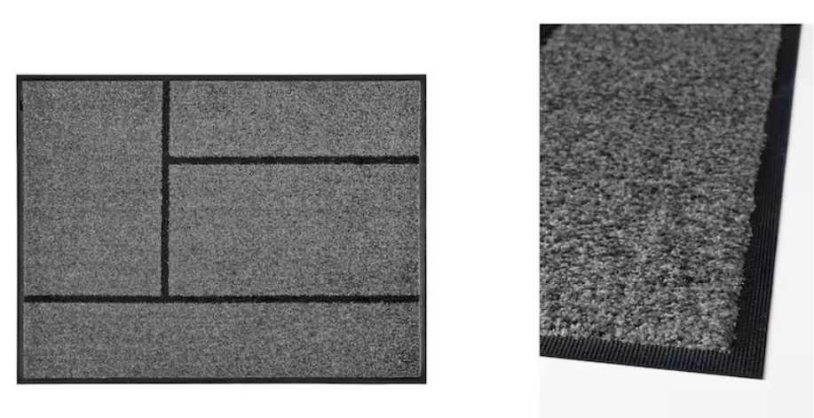 felpudo gris negro