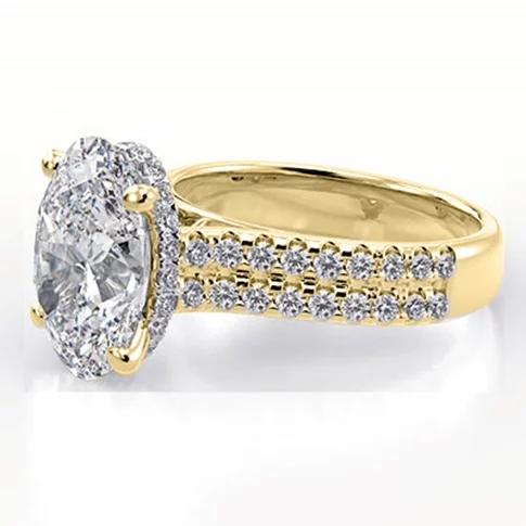 Diamantes de Corte Ovalado en Anillos de Compromiso: Lo Más Destacado para Ver en 2024 3 Moncloa Anillo de compromiso único de diamantes