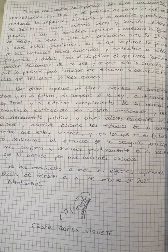 La última artimaña de 'el Rey del Cachopo' para salir de la cárcel 2 Moncloa Carta 2 Moncloa