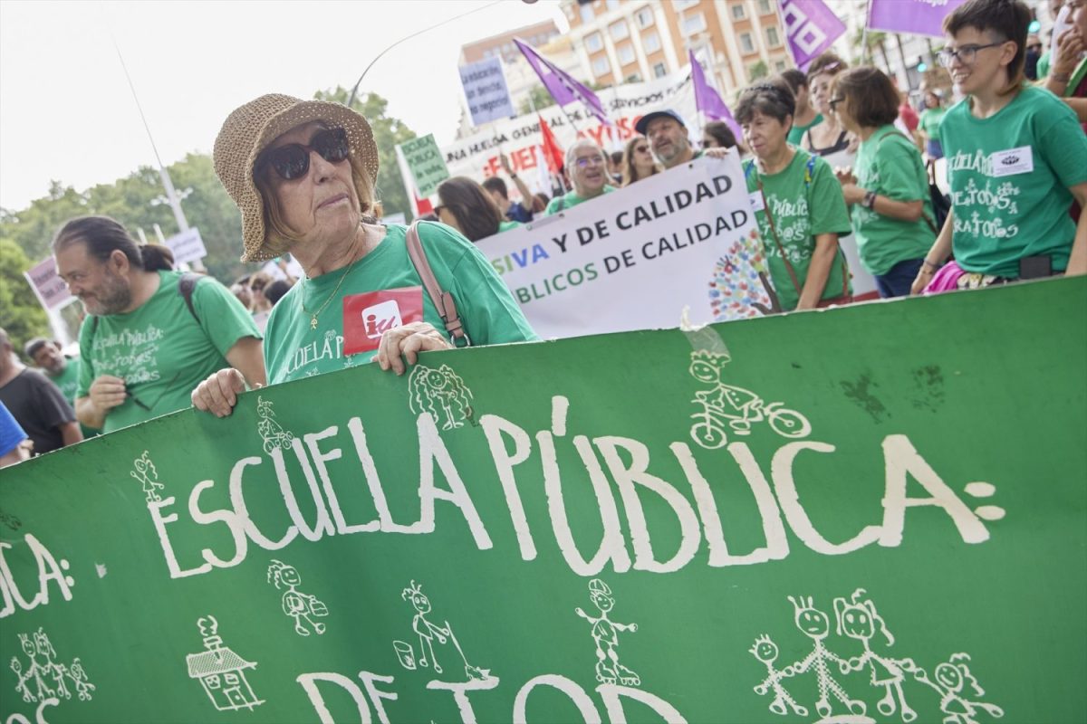 Los profesores madrileños retoman este sábado la Marea Verde. | Foto: Europa Press