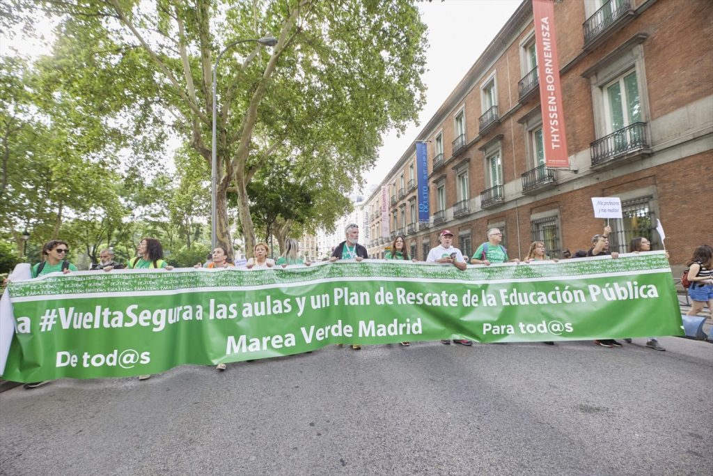 Los profesores madrileños retoman este sábado la Marea Verde. | Foto: Europa Press