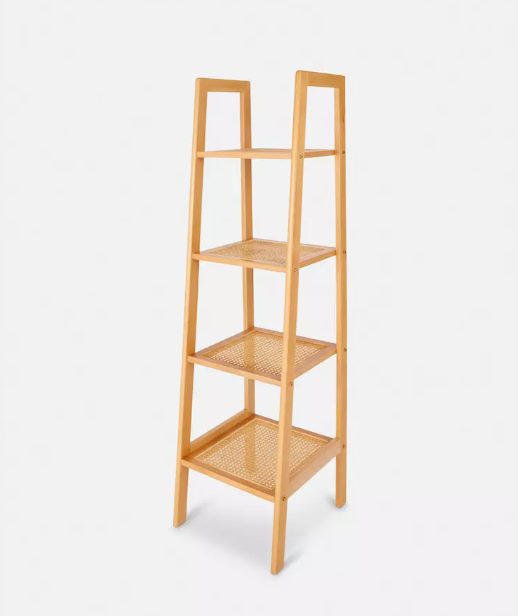 estanteria madera y ratan primark